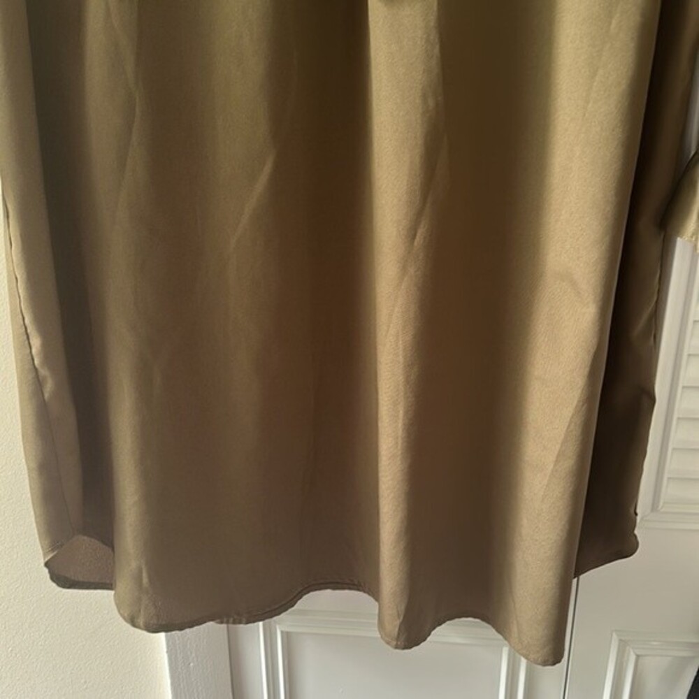Motherhood Olive Green Long Sleeve Dress Size L - Picture 6 of 7